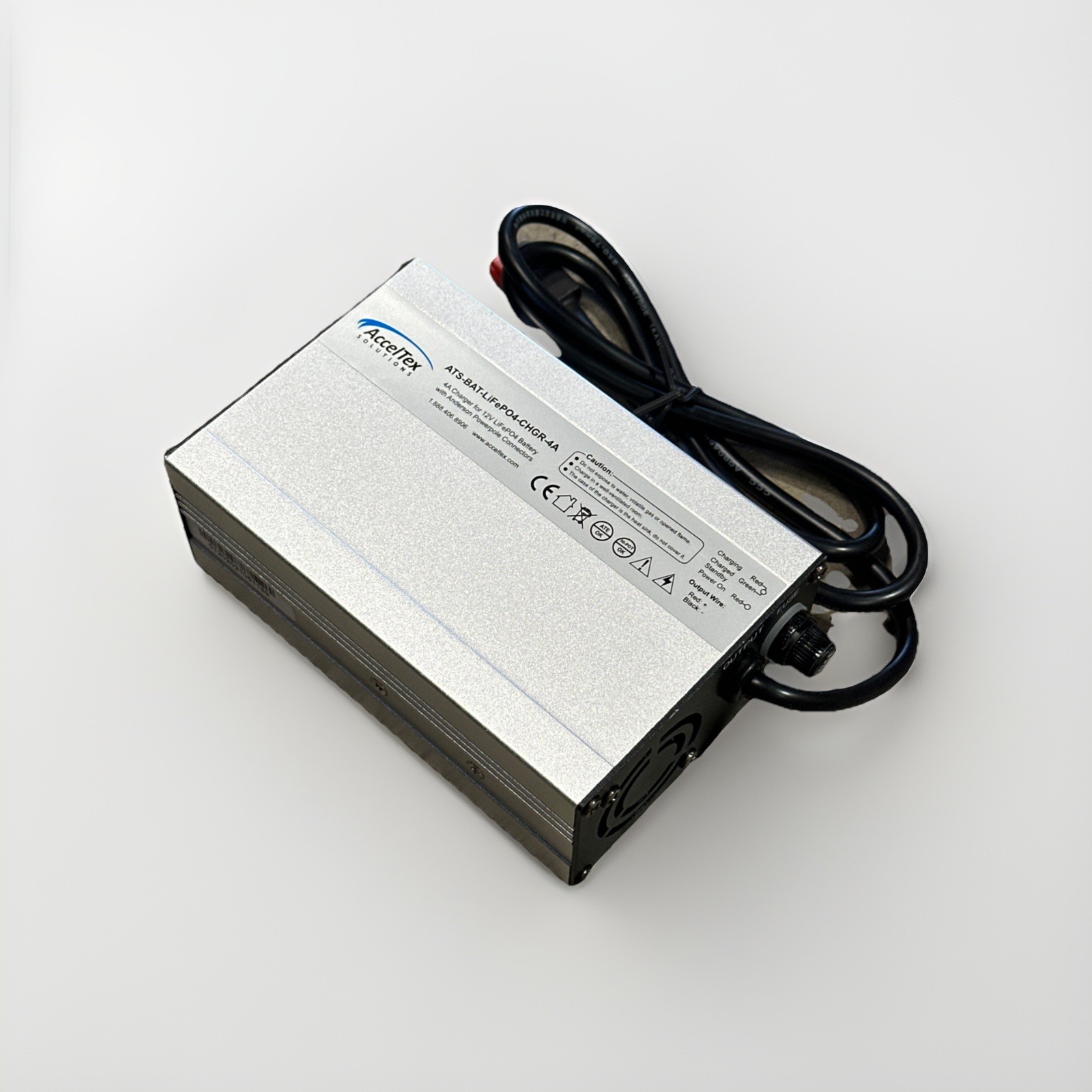 🔴 AccelTex ATS-BAT-LiFePO4-CHGR-4A 12V LiFePO₄ Battery Charger – NEW‼️