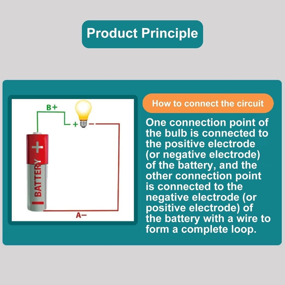 1 Pc Electrical Circuit Experiment Kit, Small Bulb Lights Up Kit Basic