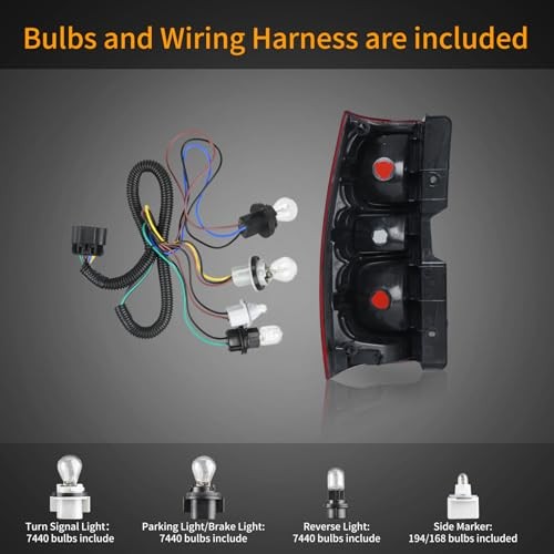 Tail Light Assembly Compatible with 2007-2014 Chevy Passenger Side