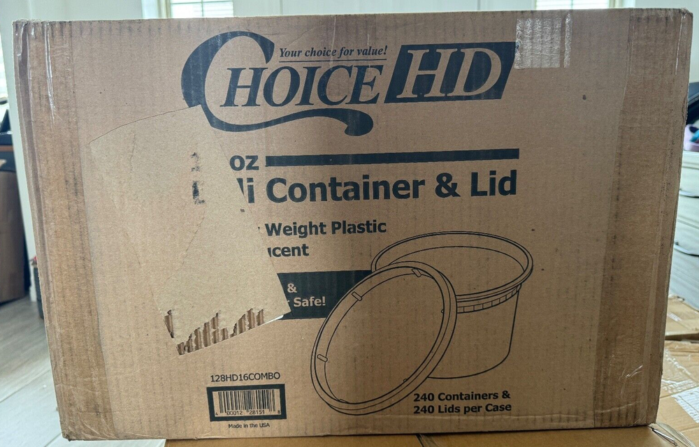 Choice HD 16oz Deli Container & Lid Combo Pack 240 Pack