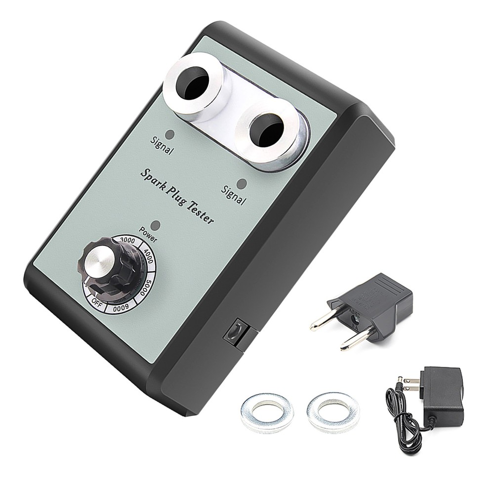 Protable 2 Plug Car Spark Plug Tester 12V Gasoline Ignition Plug Diagnostic Tool