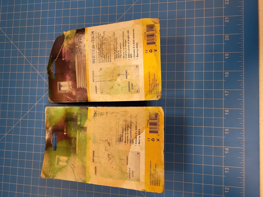 Insta Switch LED Light 2 Pack Wireless Anywhere Stick On Wall Night Lights