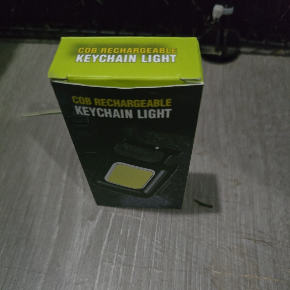 4pk Rechargeable COB Keychain Flashlight 800LM Magnetic Work Light