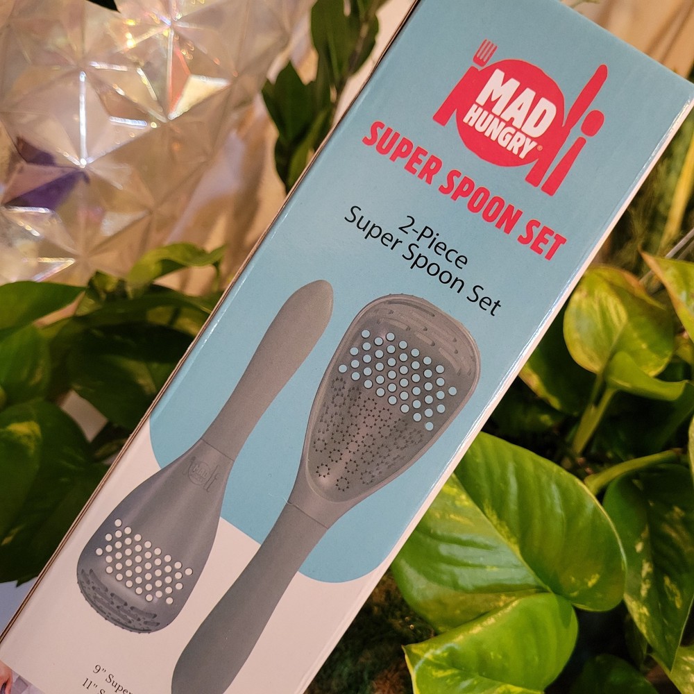 Mad Hungry Spurtle Silicone Set 2-Piece - Kitchen Super Spoon Gray Medium Kit