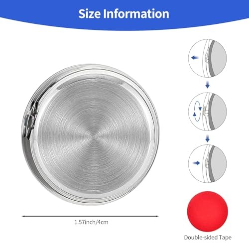 Mini Car Clock Stick on Dashboard Luminous Tiny Vent Analog 2 Black, Blue