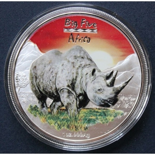 Congo 2008 Rhinoceros 240 francs Ag