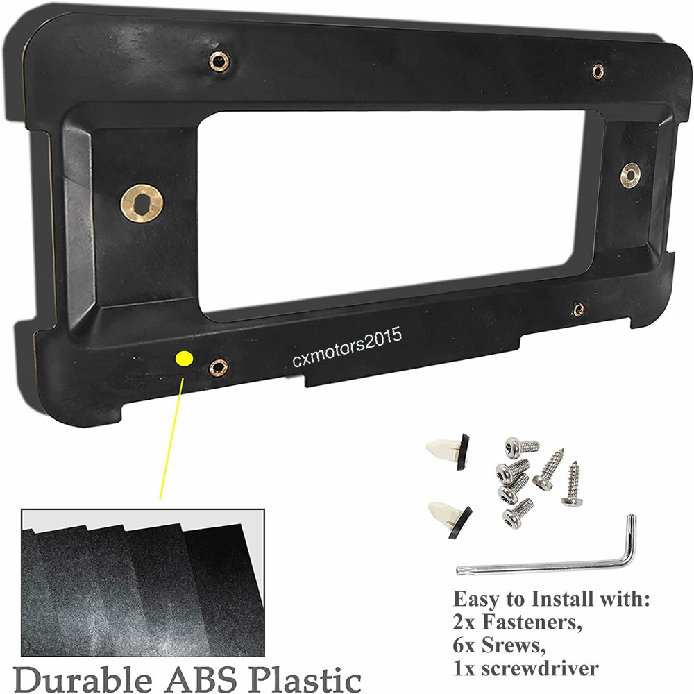 REAR LICENSE PLATE BRACKET FOR BMW E46 E60 E61 E71 E90 E92 +6 SCREWS 2 FASTENERS