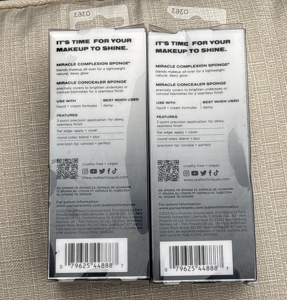 Set Of 2 Real Techniques Chrome Era, Miracle, Complexion, Sponge, Duo ￼