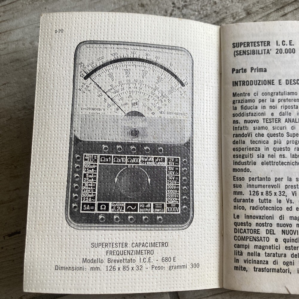 Milano Ice Italy Model 680 E Instructions Manual.