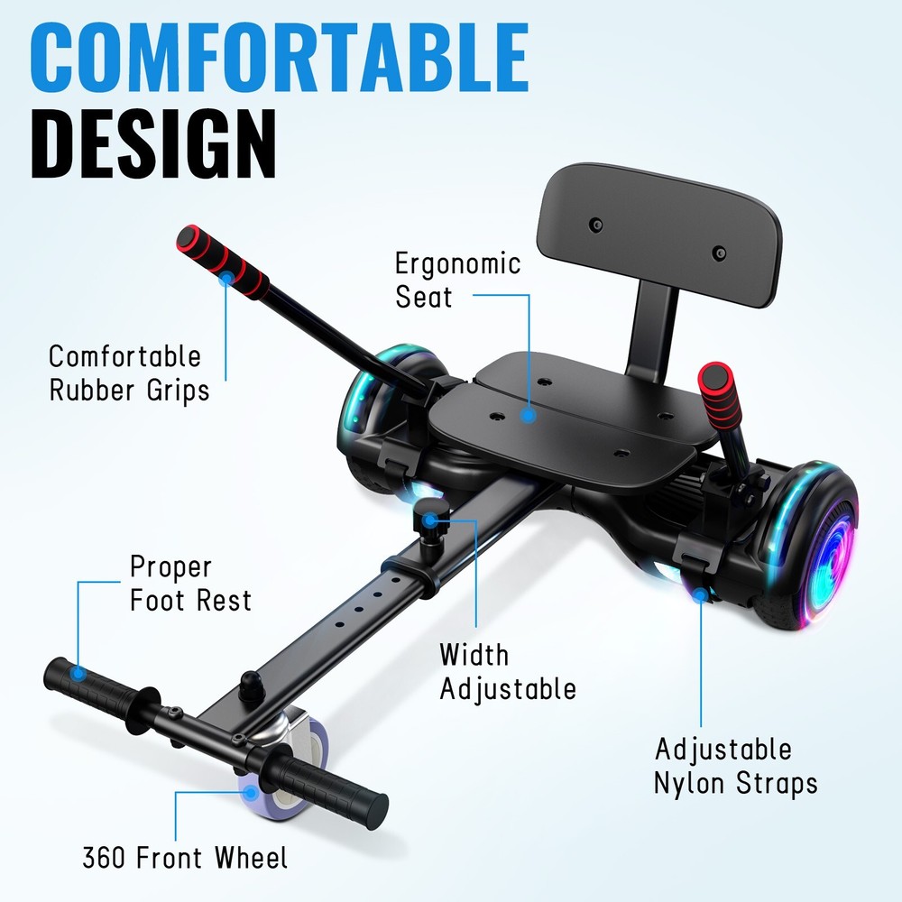 6.5'' Electric Hoverboard & Hoverkart LED Light Self-Balancing Bluetooth Speaker