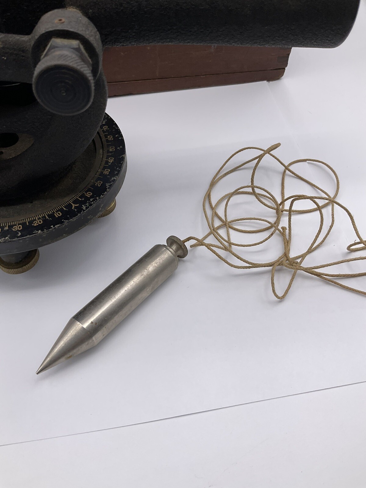 Vintage Berger Engineering Instruments Surveying Transit & Wood Box