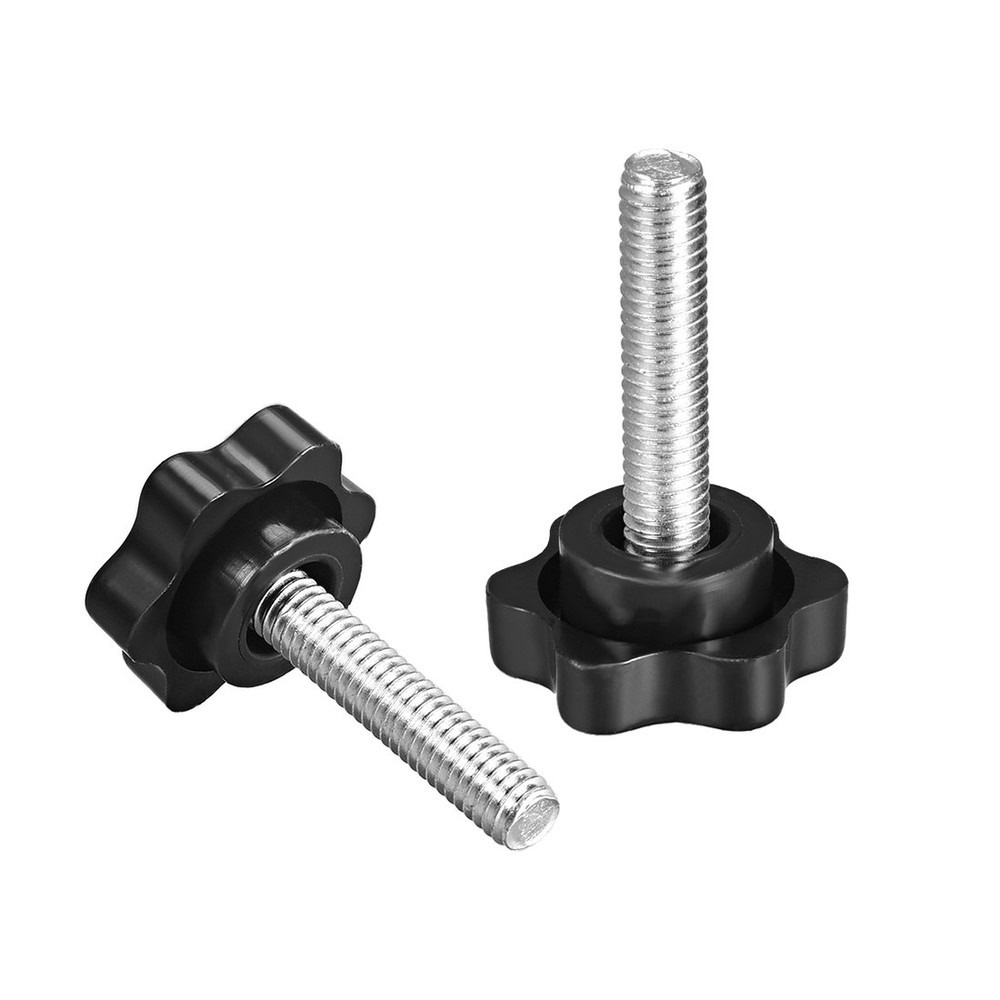 Locking handle star screw knobs M6 ×26 mm male thread 2pcs