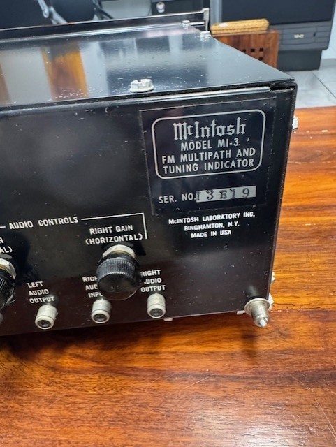 Vintage McIntosh MI-3 Maximum Performance Indicator