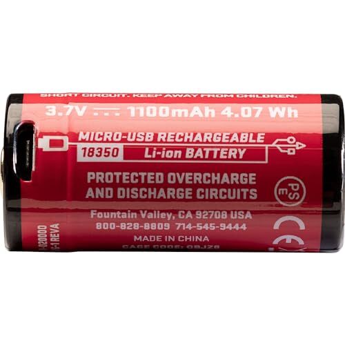 SureFire SF18350 Micro USB Rechargeable Battery