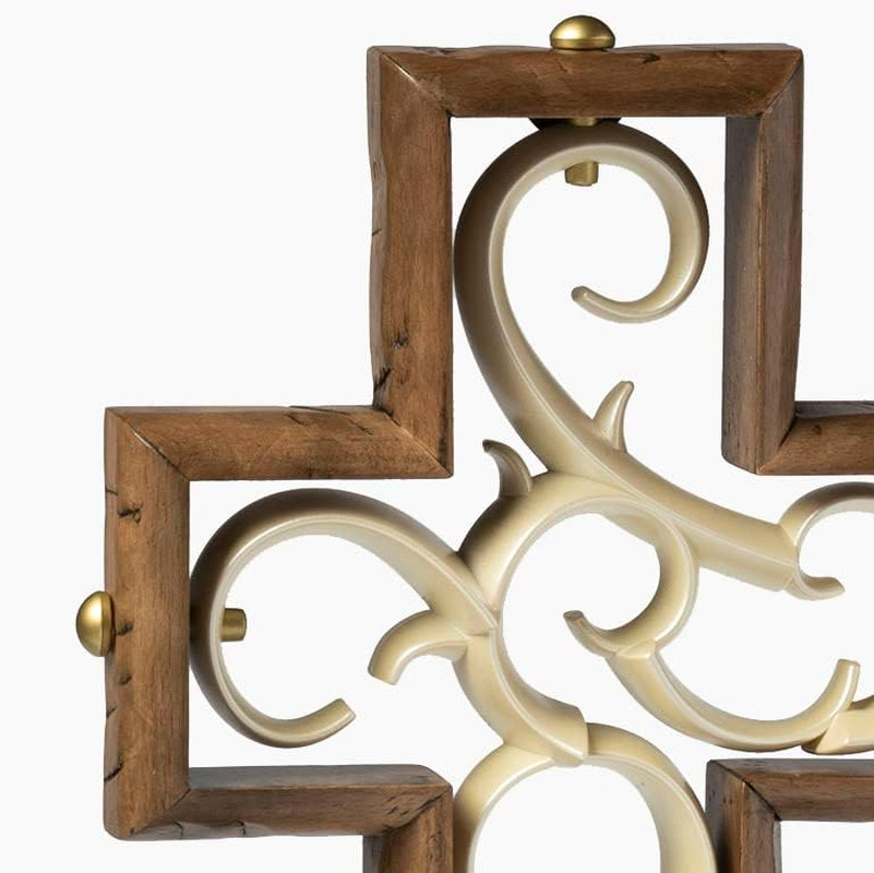 Unity Cross® Hand-Scraped Beech Wood; Unity Candle Unity Sand Elegant Rustic Alt