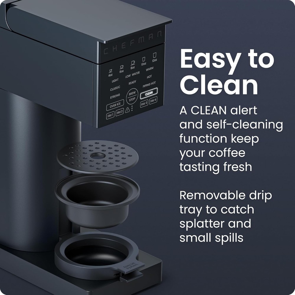 Caffeinator Single Serve Coffee Maker Brew Kcups & Grounds Drip Coffee Machine