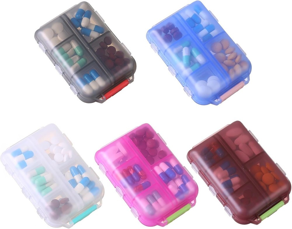1Pack Travel Pill Organizer - 10 Compartments Pill Case