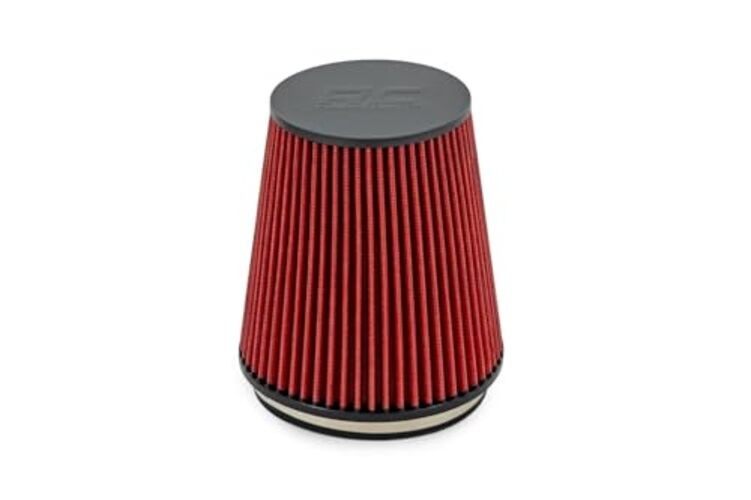 Cold Air Intake Replacement Filter, Premium Washable Clamp-On Air Filter - 5