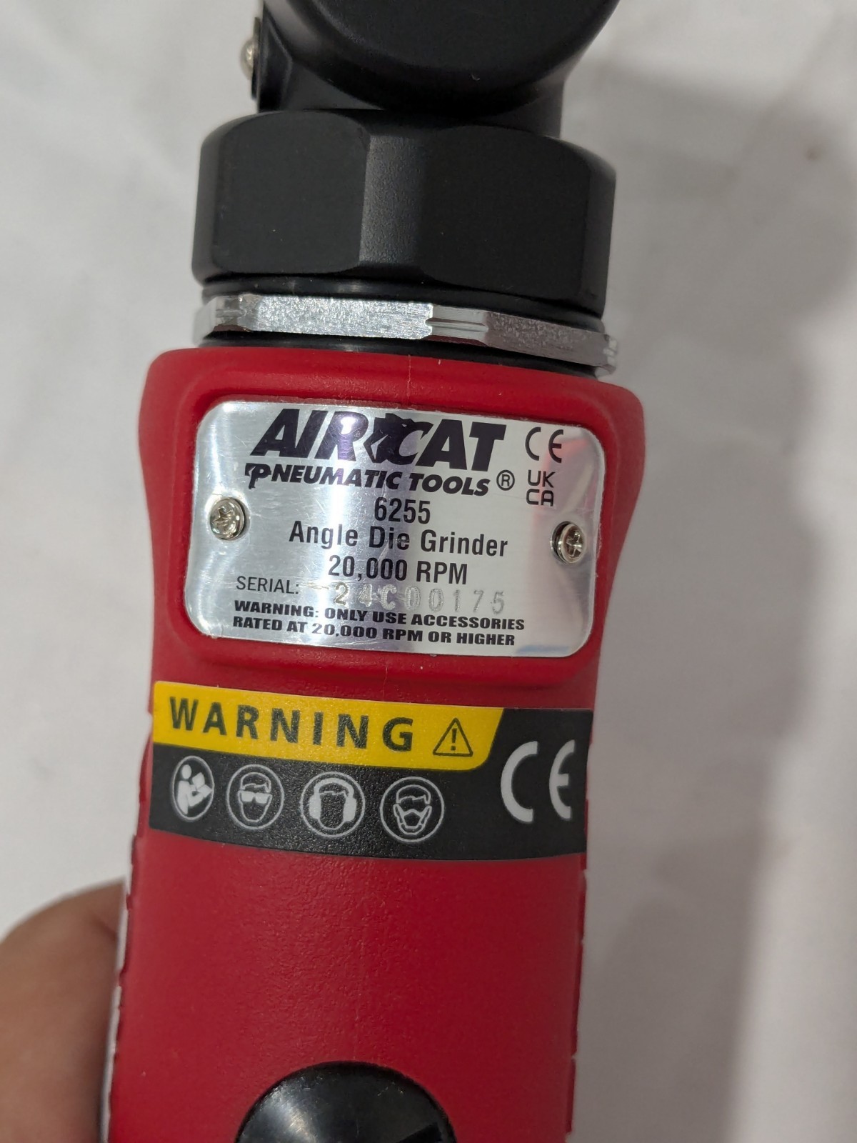 AIRCAT Air Die Grinder: 1/4" Collet, 1/4" Inlet, 20000 RPM 6255