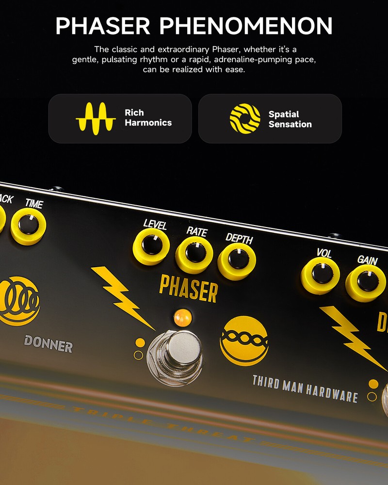 Third Man Hardware X Donner Triple Threat Analog Multi-Effect Pedal