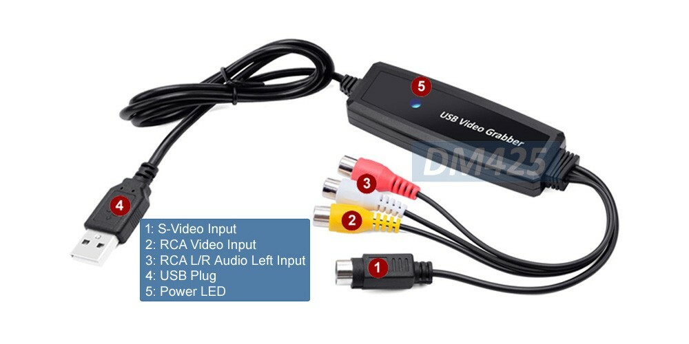 PC-Based MPEG Video Editor USB Recorder For Win10 Win8 Win7 No Driver Needed
