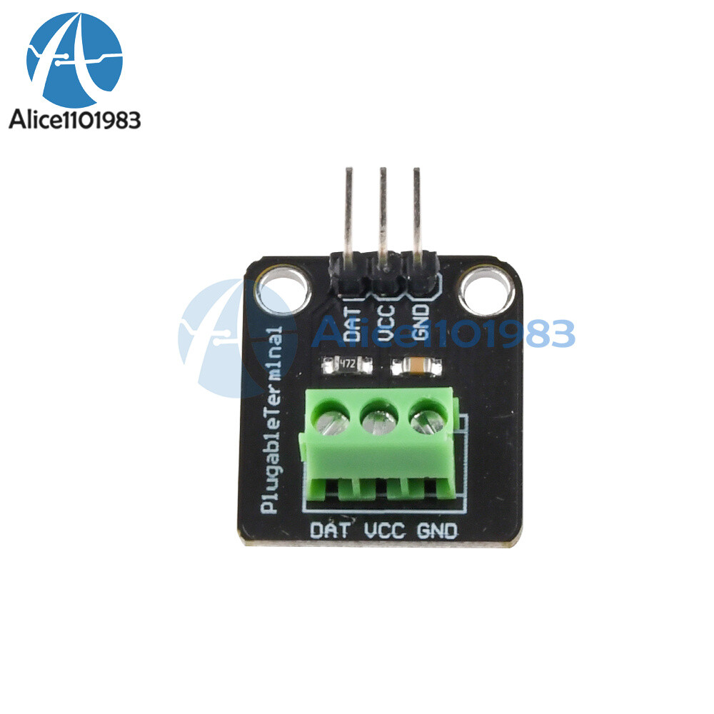 10PCS DS18B20 Temperature Sensor Probe Waterproof Plugable Terminal Adapter