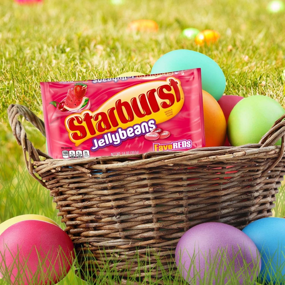 STARBURST Red FruitFlavored Jelly Beans Easter Candy, Jellybeans for Easter B...