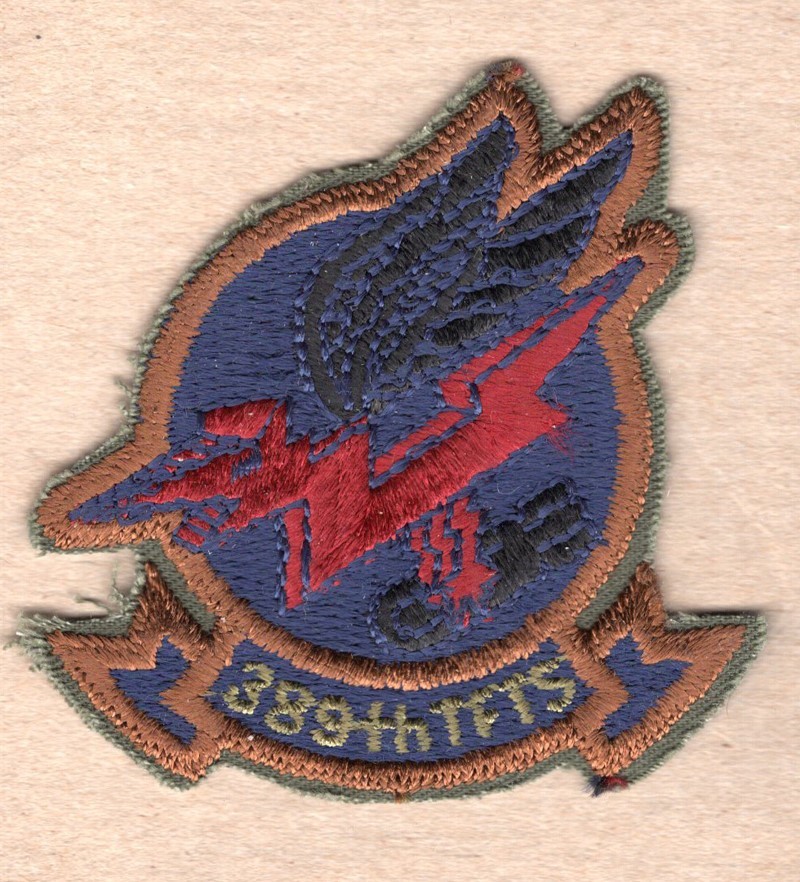 USAF Air Force Patch:   389th Tac Fighter Training Squadron - 3" subdued