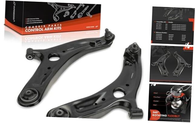2 x Front Lower Control Arms, with Ball joint & Bushing, Compatible with Kia