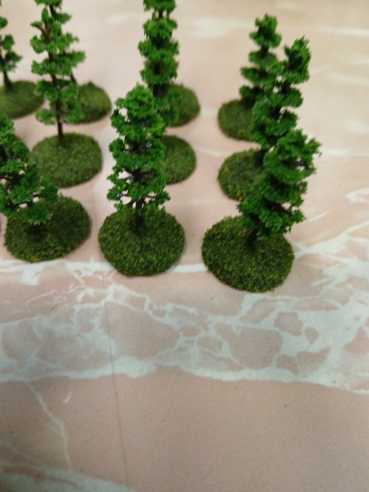 12 based Landscape Model Micro Pine Trees wargaming scenery terrain 1.5" Armor