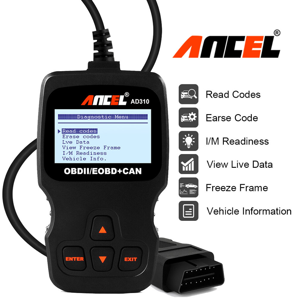 Automotive OBD2 Scanner Code Reader Check Engine Fault Diagnose Tool Ancel AD310