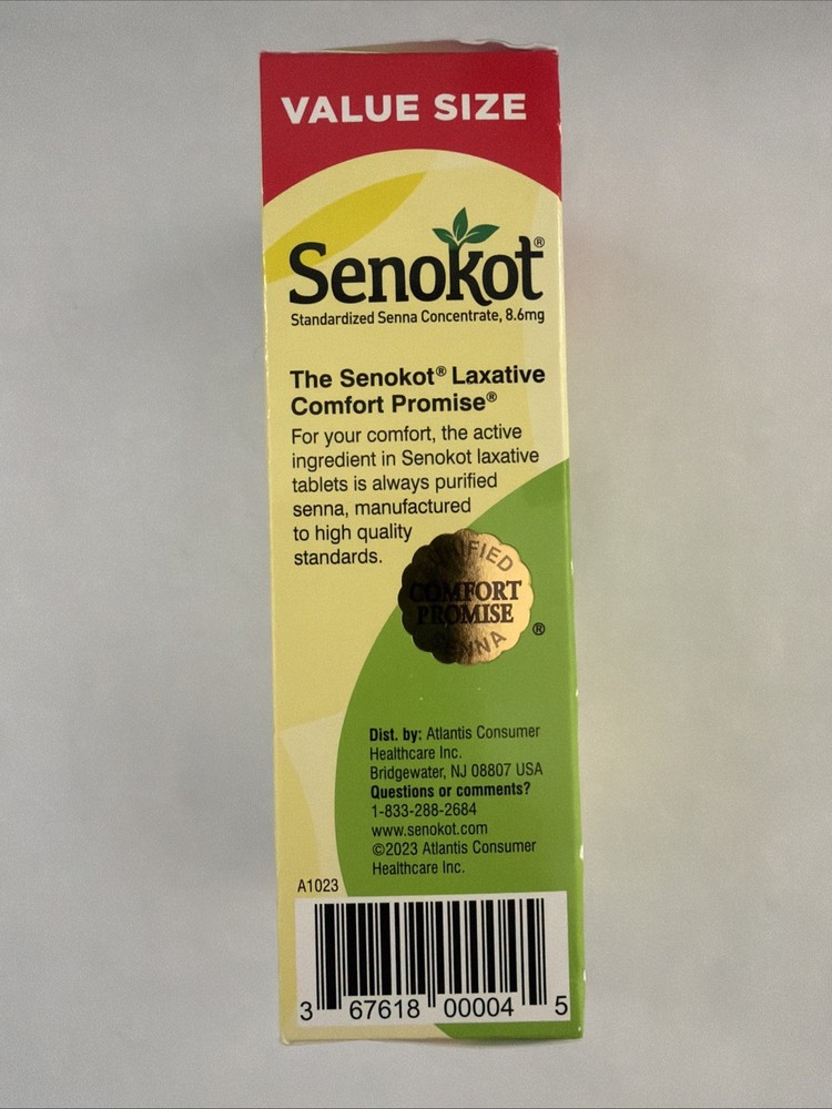 Senokot Regular Strength Laxative 8.6mg - 100 Tablets Exp 2027+
