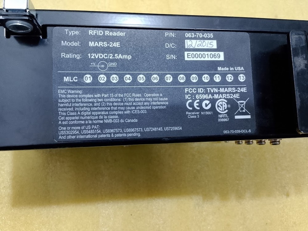 Magellan RFID Multiple Antenna Reader System MARS - 24E PN 063-70-035 Tested Wor