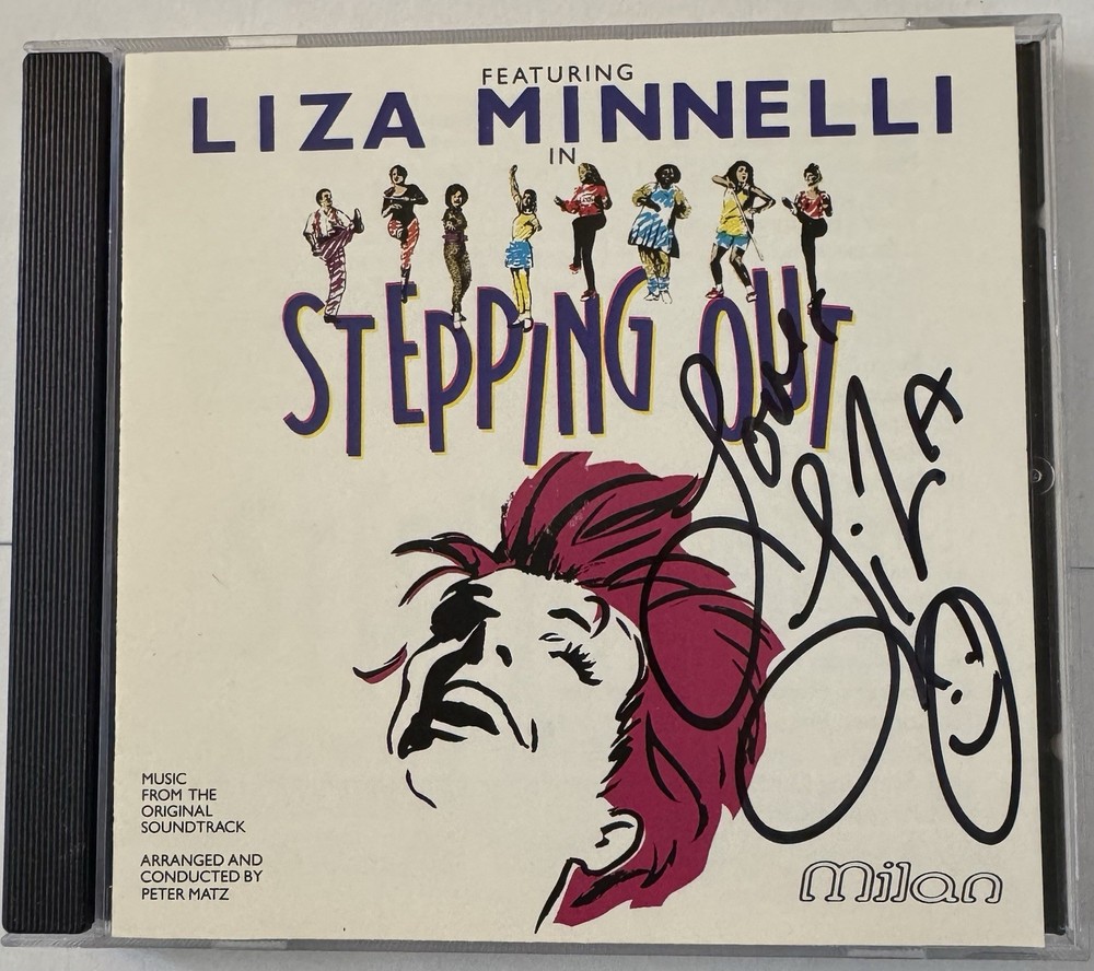 Liza Minnelli , Signed Autographed , Cd Stepping Out
