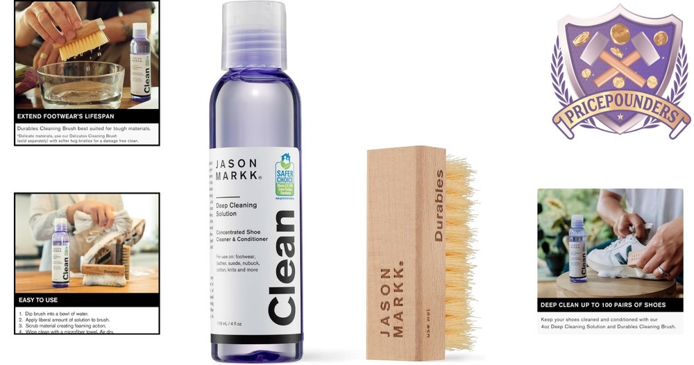 Shoe Cleaning Kit Leather Sneakers Deep Cleaning Solution & Brush Essential