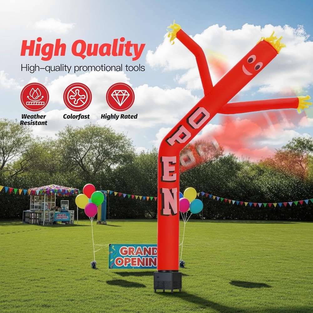 6ft Open Sky Air Puppet Dancer Inflatable OPEN with Blower