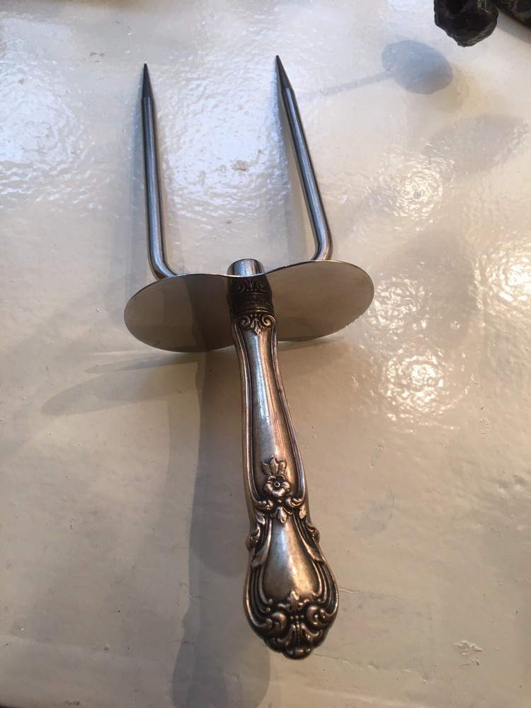 MEAT CARVING STERLING HANDLE FORK