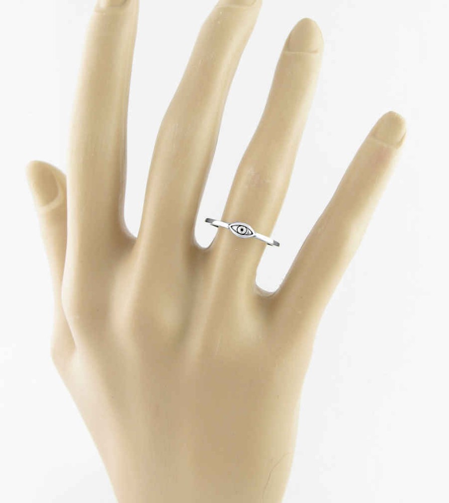 Tiny Evil Eye Ring Small Dainty Cute Delicate Jewelry wh417