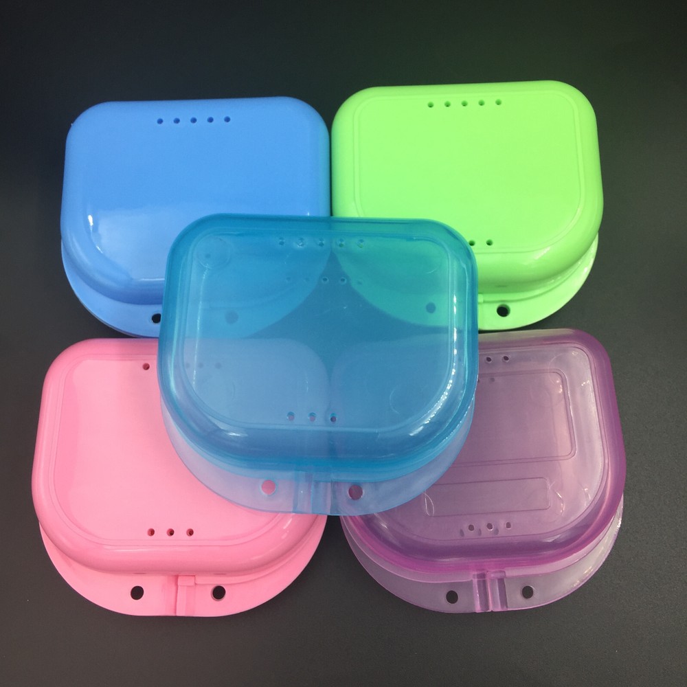10pcs Dental Retainer Denture Storage Case Box Mouthguard Container Assorted