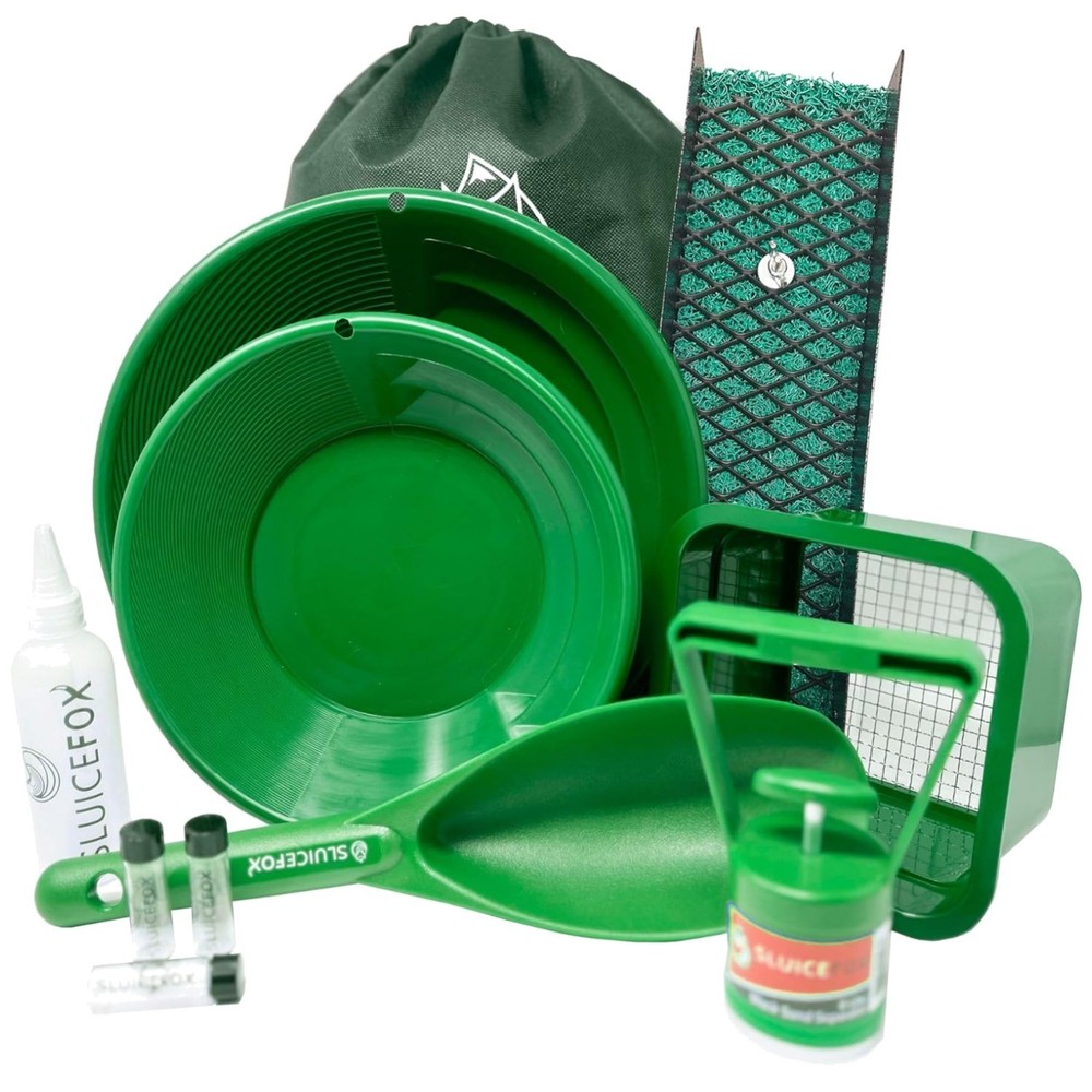 Compact Gold Panning Set w/ Miner's Moss & Backpack