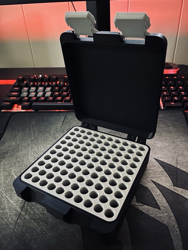 9mm Caliper Ammunition 100 Round Storage 3D Printed Container