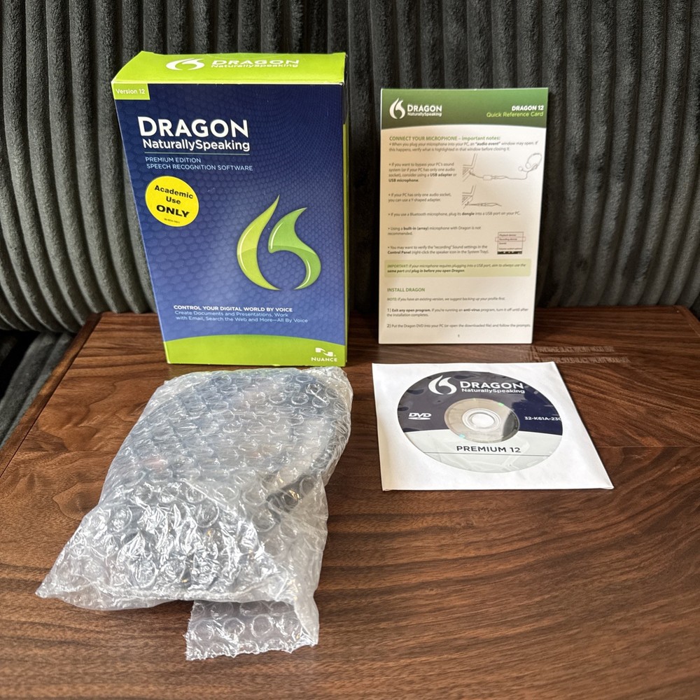 Nuance Dragon Naturally Speaking Version 12 Premium Edition Speech Recognition