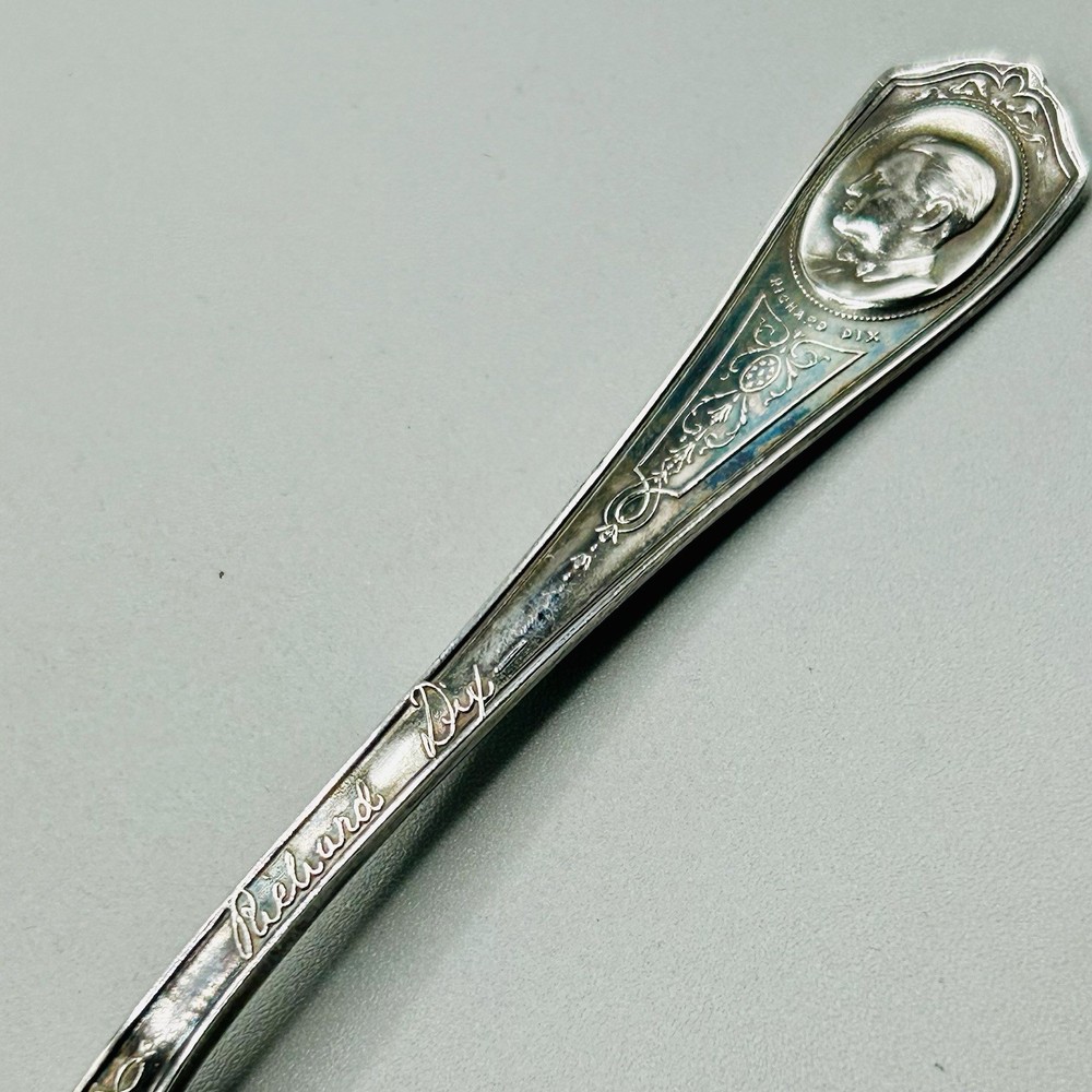 Silent Film Star RICHARD DIX Sterling Silverplate Spoon w image & signature