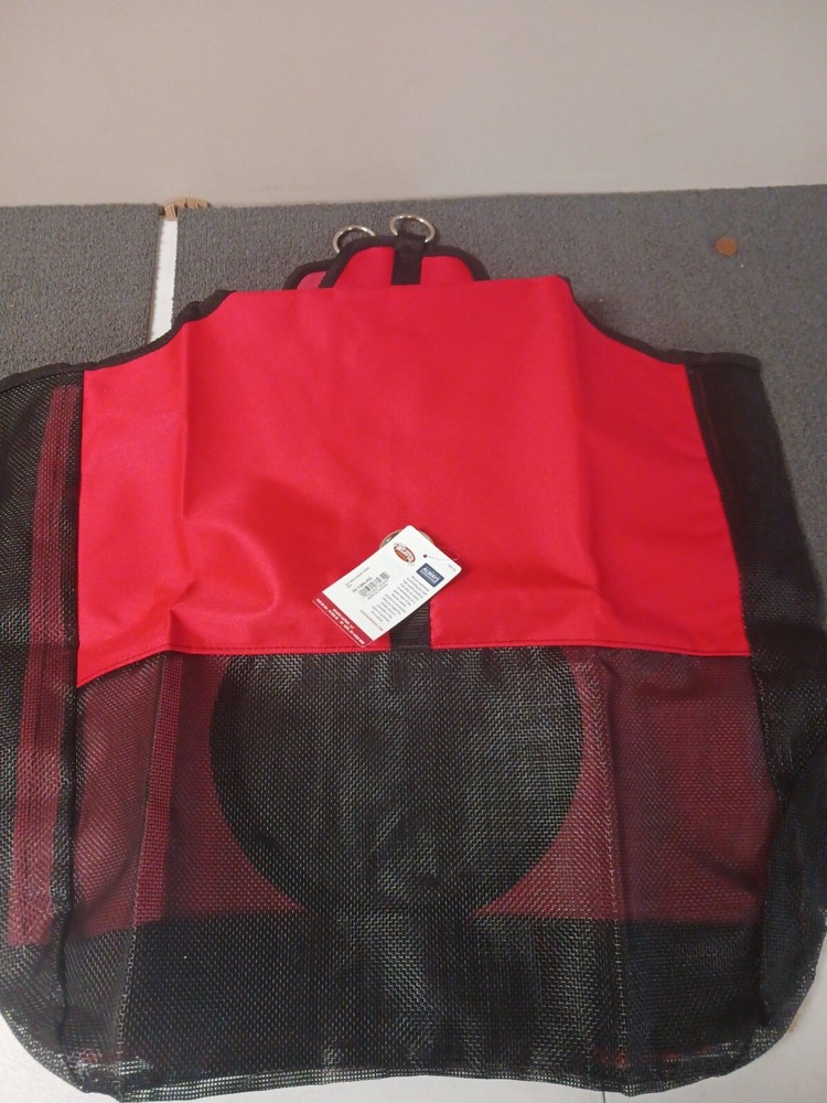 weaver hay bag with mesh sides red