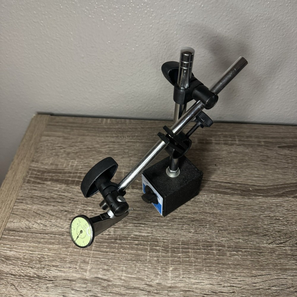 Federal Testmaster Dial Indicator Magnetic Base Holder Stand Model 5 .001”