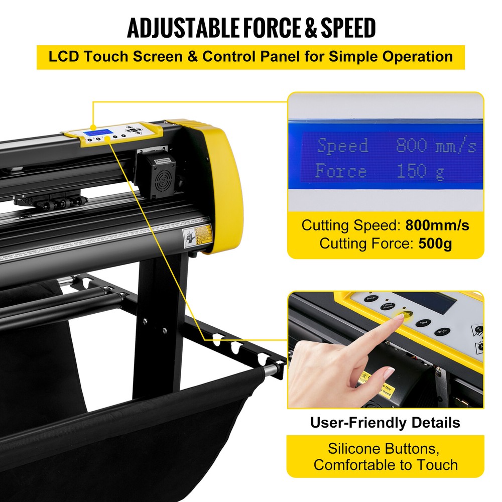 VEVOR Vinyl Cutter Machine 34in 870mm Plotter Automatic Camera Contour Cutting