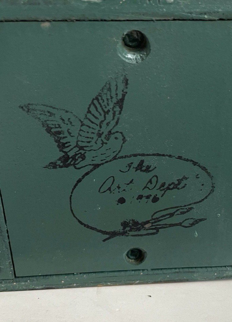 Vtg Hand Painted Birdhouse Copper Roof Polly's Perch similar 'The Art Dept' 1996