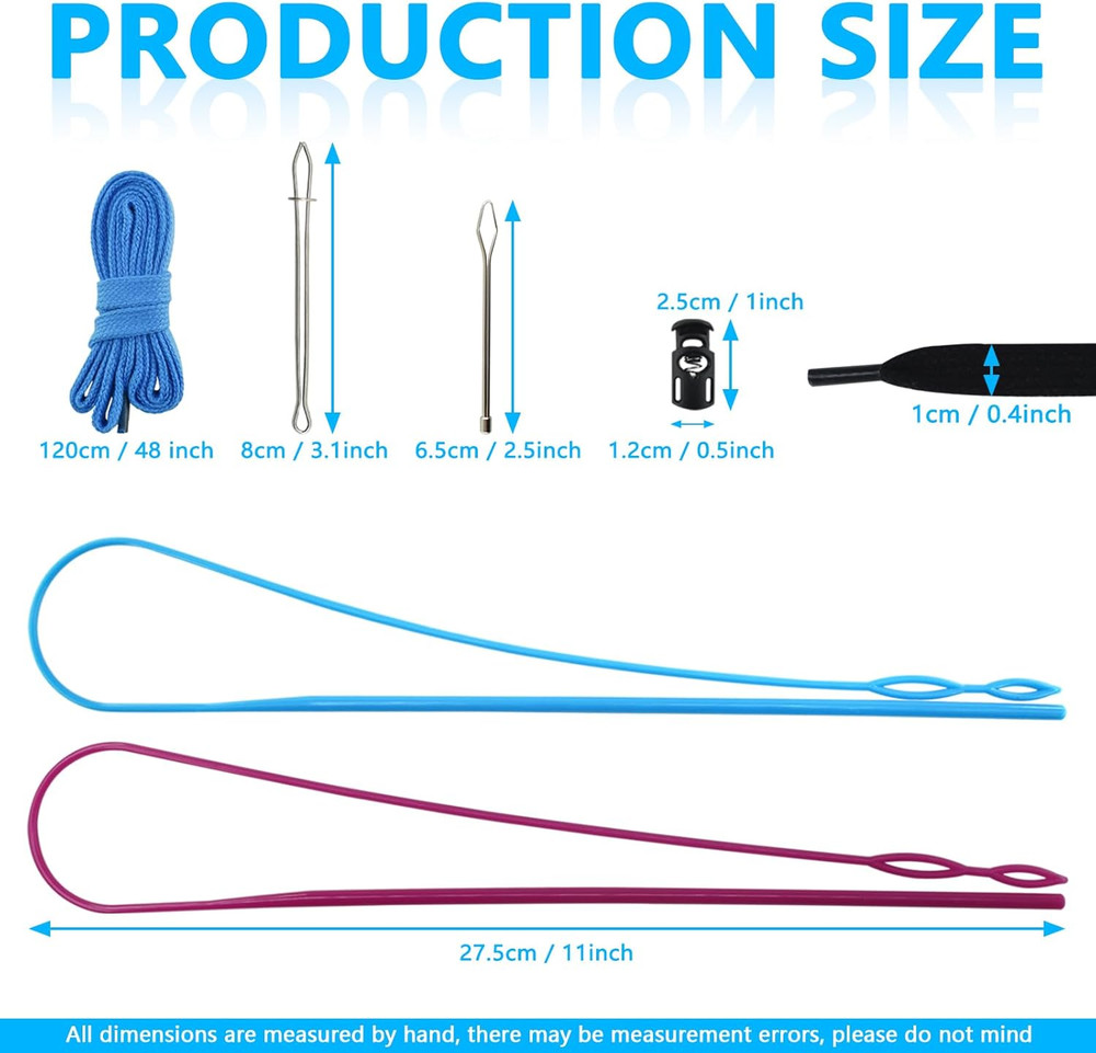 24Pcs Replacement Drawstring with Threaders for Sweatshirt Hoodie Strings Shorts