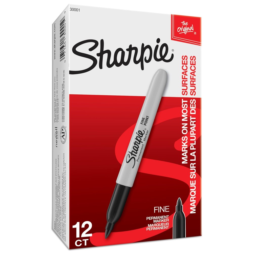 Sharpie Permanent Markers Set Quick Drying And Fade Resistant Fine Point Mark...