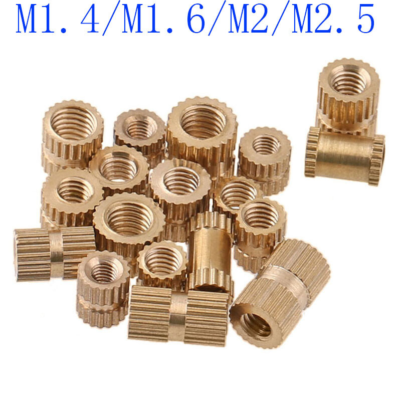 M1.4 M1.6 M2 M2.5 Brass Solid Knurled Nuts Thumb Nuts Insert Embedded Nuts